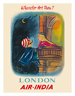 London, England - Wherefor Art Thou? - Maharajah Mascot Romeo and Juliet - Air India - c. 1950's - Fine Art Prints & Posters