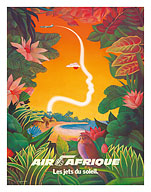 Africa - Jet Planes into the Sun (Les Jets du Soleil) - Air Afrique - c. 1964 - Fine Art Prints & Posters
