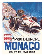 Monaco Grand Prix Europe (Gd Prix D'Europe) - Formula One F1 - 1963 - Fine Art Prints & Posters