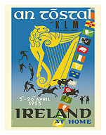 Ireland - An Tóstal Irish Celebration - KLM Royal Dutch Airlines - c. 1953 - Fine Art Prints & Posters