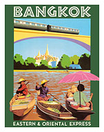 Bangkok Thailand - Floating Market - Eastern Oriental Express - Fine Art Prints & Posters