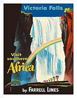 Victoria Falls - Visit Southern Africa - Farrell Lines - c. 1948 - Fine Art Prints & Posters