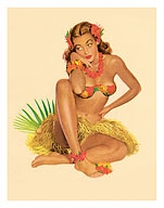 Hawaiian Pin-Up Girl, 1949 - Fine Art Prints & Posters