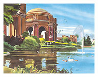 Palace of Fine Arts, San Francisco - United Air Lines - c. 1960's - Fine Art Prints & Posters