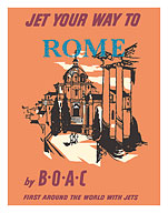 Rome, Italy - St. Peter’s Basilica - BOAC (British Overseas Airways Corporation) - c. 1957 - Fine Art Prints & Posters