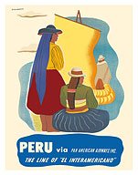 Peru - Pan American World Airlines - c. 1950's - Fine Art Prints & Posters