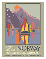 Norway - Norwegian Fjords - Orient Line Cruises - c. 1923 - Giclée Art Prints & Posters