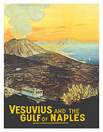 Mount Vesuvius Volcano and the Gulf of Naples, Italy - c. 1925 - Fine Art Prints & Posters