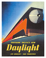 Los Angeles to San Francisco - Southern Pacific’s New Coast Daylight Railway Train - c. 1937 - Giclée Art Prints & Posters