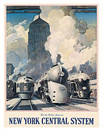 La Salle Street Station, Chicago - New York Central System - c. 1945 - Giclée Art Prints & Posters