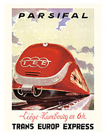 Parsifal - Trans Europe Express - Railways Trains - c. 1962 - Fine Art Prints & Posters