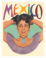 Mexico - Mexican Woman Portrait - c. 1950's - Giclée Art Prints & Posters