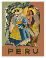 Peru - Cubist Dancers - c. 1940's - Fine Art Prints & Posters