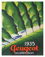 1935 Peugeot Acceleration (Accélération) - Giclée Art Prints & Posters