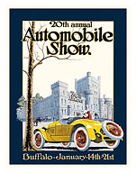 20th Annual Automobile Show - Buffalo, New York - c. 1922 - Giclée Art Prints & Posters