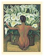 Nude with Calla Lilies (Desnudo con Alcatraces) - c. 1944 - Fine Art Prints & Posters