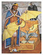 Pan American Unity (Panel 1 Detail) - King Nezahualcoyotl of Texcoco - c. 1940 - Fine Art Prints & Posters