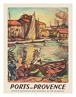 Ports de Provence - SNCF (French National Railway Company) - c. 1949 - Fine Art Prints & Posters