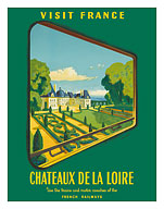France Loire Valley Castles (Châteaux De La Loire) - French Railways (SNCF) - c. 1952 - Fine Art Prints & Posters