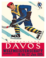 Davos Switzerland - Ice Hockey World Championship - c. 1935 - Fine Art Prints & Posters