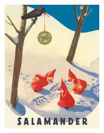 Salamander Shoes - Germany - 3 Gnomes - c. 1955 - Fine Art Prints & Posters