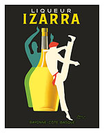 Liqueur Izarra - Bayonne, Cote Basque (Basque Country) - Gerriko Dancer - c. 1948 - Giclée Art Prints & Posters