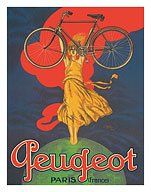 Peugeot Bicycles - Paris, France - c. 1922 - Fine Art Prints & Posters