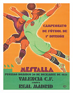 Spanish Soccer Championship 1931 - Valencia vs Real Madrid Spain - Mestalla Stadium - Fine Art Prints & Posters