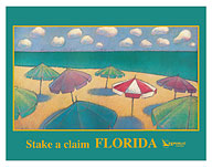 Florida - Stake a Claim - Republic Airlines - Giclée Art Prints & Posters