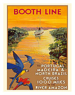 Portugal, Madeira, North Brazil, Amazon River - Booth Line Cruises - c. 1927 - Fine Art Prints & Posters