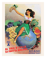 From The Sun In Italy Comes The Best Fruit - Adani Wine - c. 1950's - Fine Art Prints & Posters