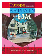 Europe - Britain Begins with B.O.A.C - British Overseas Airways Corporation - c. 1961 - Fine Art Prints & Posters