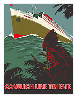 Trieste, Italy - The Cosulich Line - c. 1939 - Giclée Art Prints & Posters
