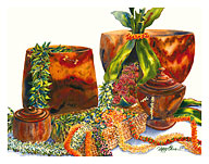 Family Treasures - Hawaiian Island Heirlooms - Leis, Koa Wood Bowls - Fine Art Prints & Posters