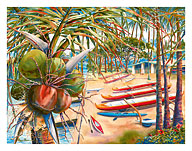 Halau Wa'a Ma Ke Ala Wai - Hawaiian Honolulu Canoe (Wa'a) Club - Fine Art Prints & Posters