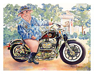 Hog - Hawaiian Pua'a - Harley-Davidson Motorcycle Rider - Fine Art Prints & Posters