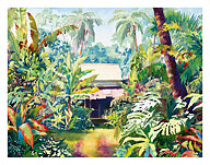 Old Style - Hawaiian Jungle Surf Shack - Fine Art Prints & Posters