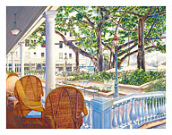 Romance of the Moana - Moana Hotel, Waikiki Beach - Honolulu, Hawaii - Fine Art Prints & Posters