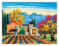 Chateau - Provence, France - French Villa, Vineyards - Fine Art Prints & Posters