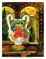 Vase with a View - Tuscany Italy - Italian Villa - Fine Art Prints & Posters