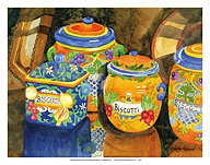 Biscotti Jars - Tuscany Italy - Italian Almond Cookies - Fine Art Prints & Posters