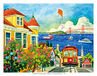 Spirit of San Francisco - California Bay Area - Cable Car, Golden Gate Bridge - Fine Art Prints & Posters