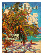 Come to Hawaii - Relax in Paradise - Pacific Airlines - Fine Art Prints & Posters