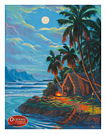 Ancient Hawaii - Travel with Oceanic Steamship Company - Giclée Art Prints & Posters
