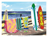 Warm Weather - Surfboard Art - Fine Art Prints & Posters