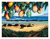 Mango Fruit - Hawaiian Paradise Ocean View - Fine Art Prints & Posters