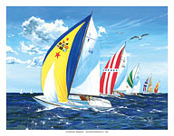 Final Dash - Sail Boats Racing - Fine Art Prints & Posters