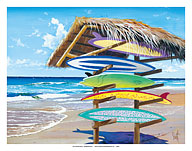 Stacked - Surfboard Art - Fine Art Prints & Posters