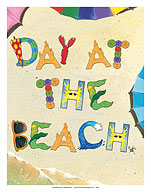 Day at the Beach - Beach Sand Art - Fine Art Prints & Posters