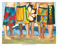 Casual Friday - Surfer Long Board Shorts - Fine Art Prints & Posters